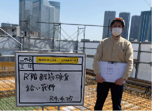 東京都月島の現場にて